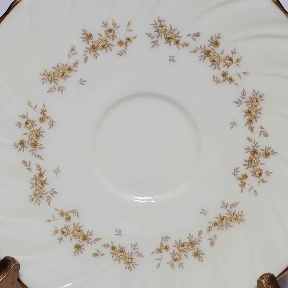 Lenox Teacup and Saucer Gaylord Yellow Flowers Vintage